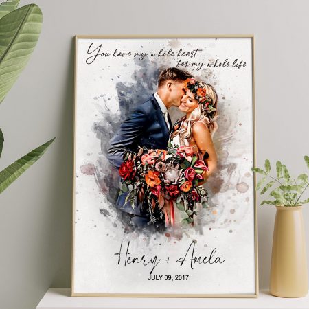 Frame mockup in living room interior