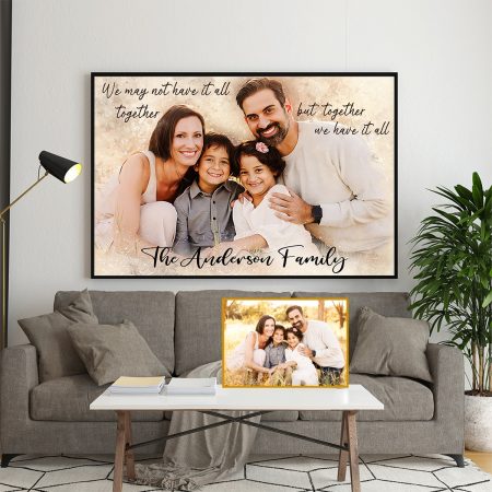 Poster Frame in living room Psd Mockup
